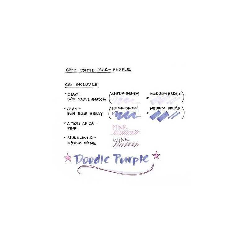 Copic Doodle Pack- Purple