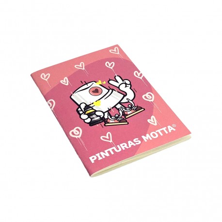 Mini Libreta Pinturas Motta - 02 Punto Rosa 10,5x15cm