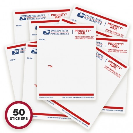 Sticker Set Priority 50 Unidades 10x15cm